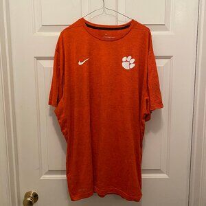 Clemson Tigers Football Team Issued Nike Dri-Fit Short Sleeve Orange T-Shirt 3XL